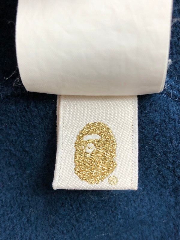 【中古品】【メンズ】 A BATHING APE アベイシングエイプ FULL ZIP WAPPEN HOODIE 001ZPA801001X フルジップ ワッペン フーディー パーカー トップス 142-251028-rt-19-tag サイズ：L カラー：ネイビー 万代Net店