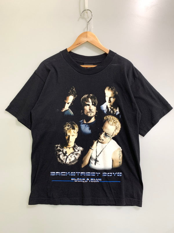 【中古品】【メンズ】 GIANT ジャイアント 00'S BACK STREET BOYS BLACK & BLUE WORLD TOUR TEE Tシャツ トップス 146-250619-ks-07-min サイズ：M カラー：ブラック 万代Net店