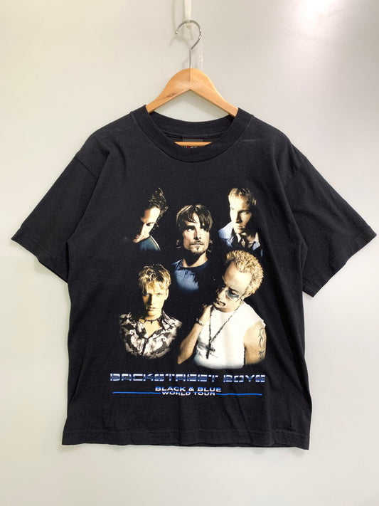 【中古品】【メンズ】 GIANT ジャイアント 00'S BACK STREET BOYS BLACK & BLUE WORLD TOUR TEE Tシャツ トップス 146-250619-ks-07-min サイズ：M カラー：ブラック 万代Net店