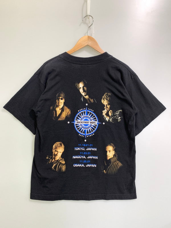 【中古品】【メンズ】 GIANT ジャイアント 00'S BACK STREET BOYS BLACK & BLUE WORLD TOUR TEE Tシャツ トップス 146-250619-ks-07-min サイズ：M カラー：ブラック 万代Net店