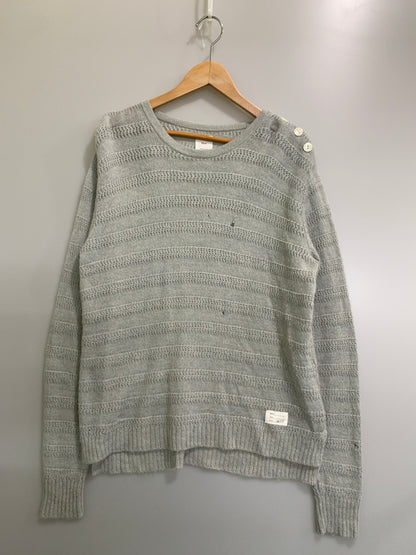 【中古品】【メンズ】 NAME ネーム アルパカ混ニット メンズ 長袖 セーター トップス 140-260731-em-50-min サイズ：2 カラー：ライトグレー 万代Net店