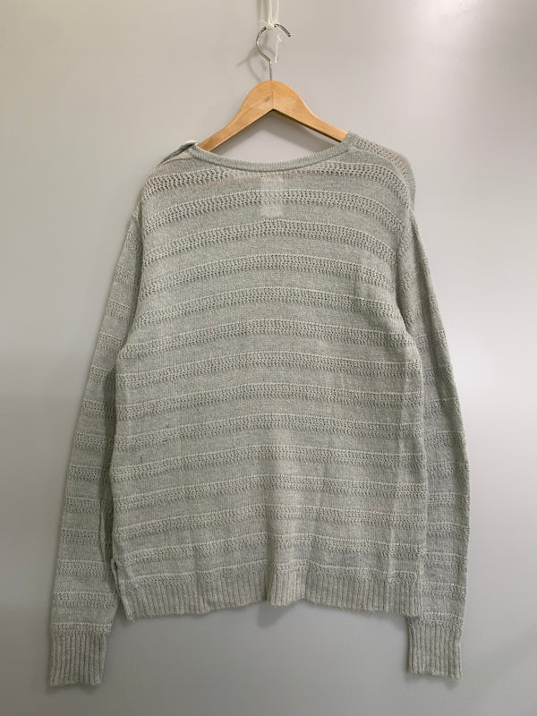 【中古品】【メンズ】 NAME ネーム アルパカ混ニット メンズ 長袖 セーター トップス 140-260731-em-50-min サイズ：2 カラー：ライトグレー 万代Net店