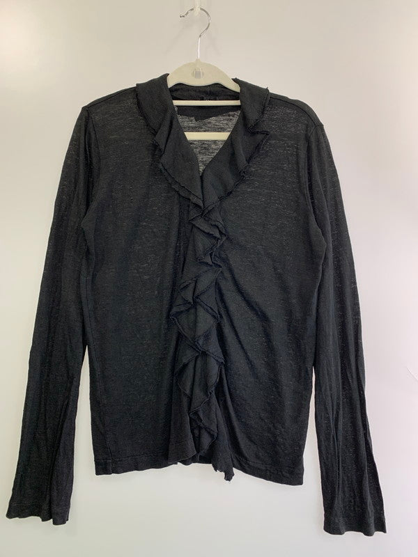 【中古品】【レディース】 tricot COMME des GARCONS トリココムデギャルソン FRILL CARDIGAN フリルカーディガン 170-250524-AS-11-min カラー：ブラック 万代Net店