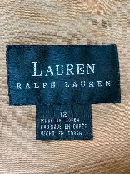 【中古品】【レディース】 LAUREN RALPH LAUREN 80's TRENCH COAT ローレン ラルフ ローレン 80年代 ライナー付きロングトレンチコート 緑タグ アウター 169-251213-yn-26-min サイズ：12 カラー：ベージュ 万代Net店