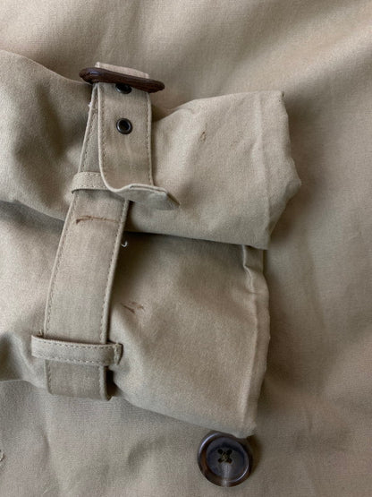 【中古品】【レディース】 LAUREN RALPH LAUREN 80's TRENCH COAT ローレン ラルフ ローレン 80年代 ライナー付きロングトレンチコート 緑タグ アウター 169-251213-yn-26-min サイズ：12 カラー：ベージュ 万代Net店