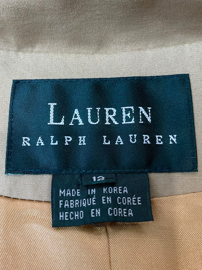 【中古品】【レディース】 LAUREN RALPH LAUREN 80's TRENCH COAT ローレン ラルフ ローレン 80年代 ライナー付きロングトレンチコート 緑タグ アウター 169-251213-yn-26-min サイズ：12 カラー：ベージュ 万代Net店