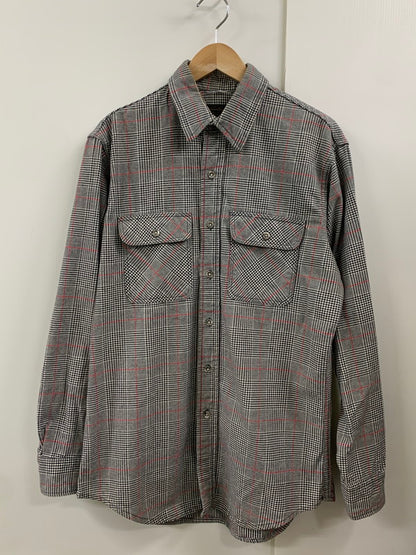 【中古品】【メンズ】 Eddie Bauer エディー・バウアー 80S USA製 FLANNEL LS SHIRT フランネルシャツ ロングスリーブ 146-250527-AS-42-min カラー：グレー系 万代Net店