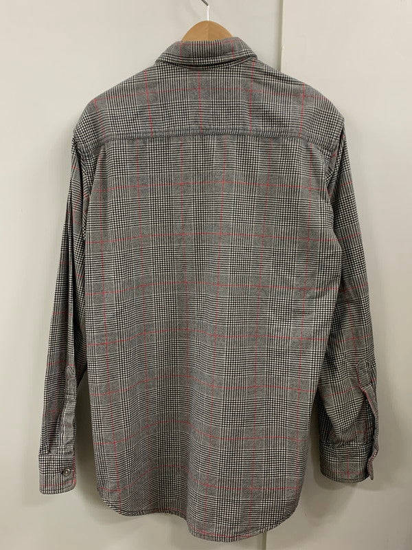 【中古品】【メンズ】 Eddie Bauer エディー・バウアー 80S USA製 FLANNEL LS SHIRT フランネルシャツ ロングスリーブ 146-250527-AS-42-min カラー：グレー系 万代Net店