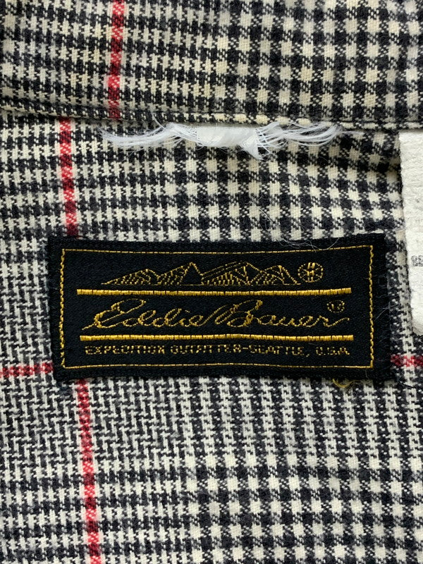 【中古品】【メンズ】 Eddie Bauer エディー・バウアー 80S USA製 FLANNEL LS SHIRT フランネルシャツ ロングスリーブ 146-250527-AS-42-min カラー：グレー系 万代Net店