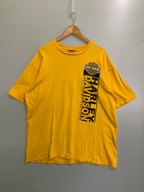 【中古品】【メンズ】 HARLEY DAVIDSON ハーレーダビッドソン FULDA-GERMANY PRINT TEE ショートスリーブ プリントTシャツ 半袖Tシャツ トップス 146-250602-yn-16-min サイズ：2XL カラー：イエロー 万代Net店