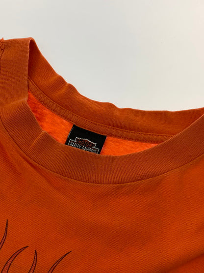 【現状渡し品】【メンズ】 HARLEY DAVIDSON ハーレーダビッドソン ファイヤーパターン LS PRINT TEE ロングスリーブ 146-250524-AS-22-min サイズ：XXL カラー：オレンジ 万代Net店