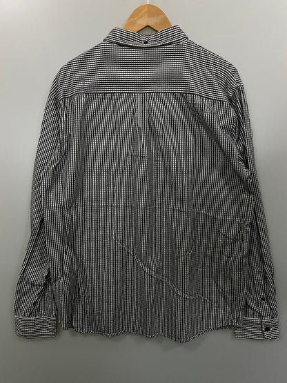 【中古品】【メンズ】 OLD STUSSY オールドステューシー 00S 紺タグ LS ギンガムチェックシャツ ロングスリーブ 142-250525-AS-3-min サイズ：L カラー：ブラック/ホワイト 万代Net店