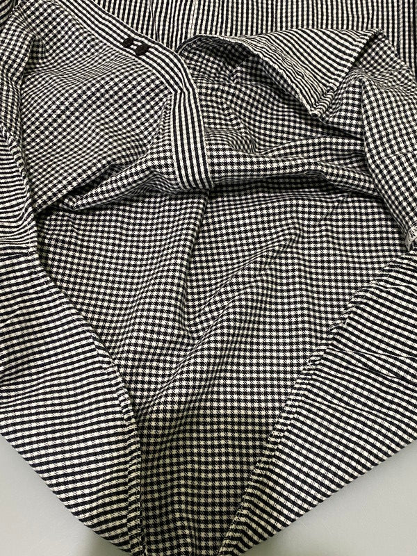 【中古品】【メンズ】 OLD STUSSY オールドステューシー 00S 紺タグ LS ギンガムチェックシャツ ロングスリーブ 142-250525-AS-3-min サイズ：L カラー：ブラック/ホワイト 万代Net店