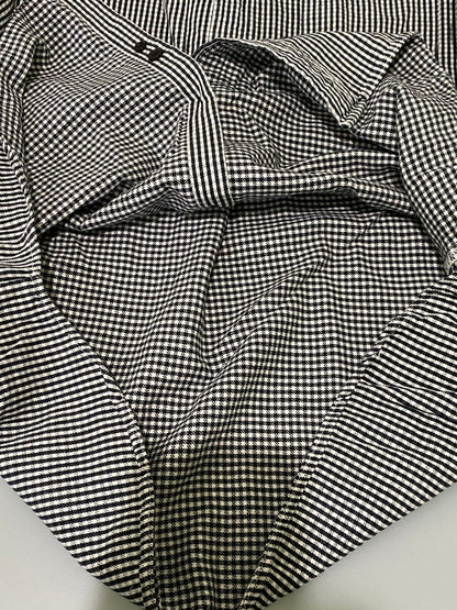 【中古品】【メンズ】 OLD STUSSY オールドステューシー 00S 紺タグ LS ギンガムチェックシャツ ロングスリーブ 142-250525-AS-3-min サイズ：L カラー：ブラック/ホワイト 万代Net店