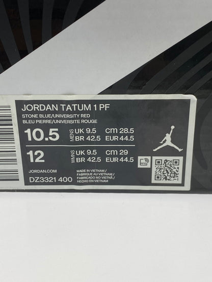 【中古美品】【メンズ】 NIKE ナイキ DZ3321-400 JORDAN TATUM 1 PF 靴 シューズ スニーカー 160-250526-AS-40-min サイズ：28.5cm カラー：STONE BLUE/UNVERSITY RED 万代Net店