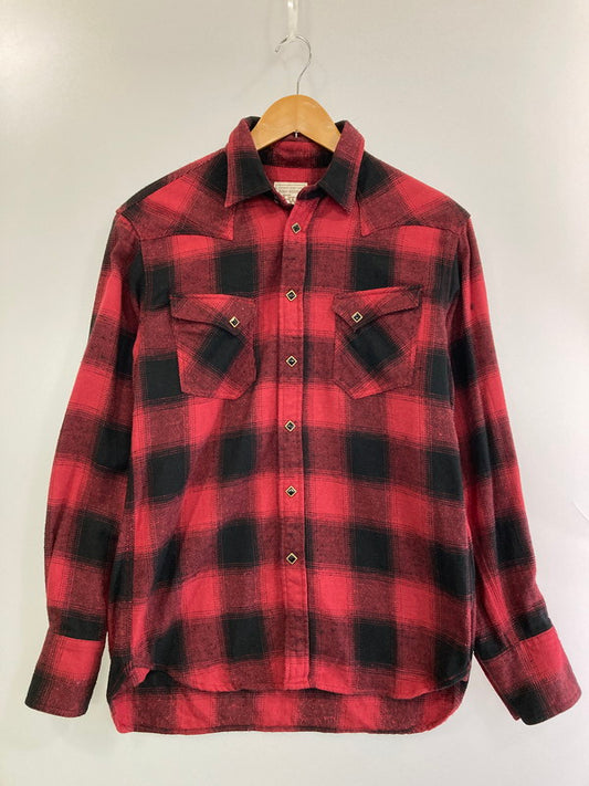 【中古品】【メンズ】 FUNNY ORIGINAL ファニーオリジナル LS ウエスタンシャツ ロングスリーブ 145-250617-AS-44-min サイズ：M カラー：レッド/ブラック 万代Net店