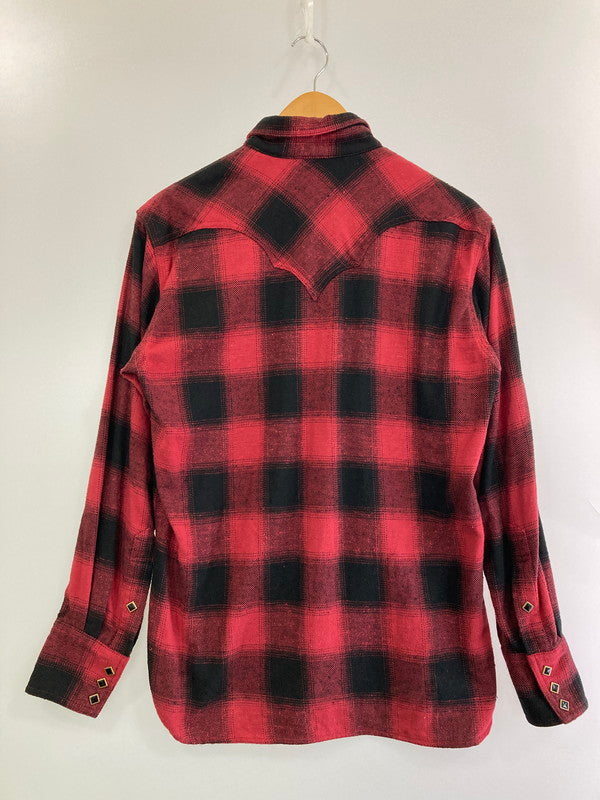 【中古品】【メンズ】 FUNNY ORIGINAL ファニーオリジナル LS ウエスタンシャツ ロングスリーブ 145-250617-AS-44-min サイズ：M カラー：レッド/ブラック 万代Net店