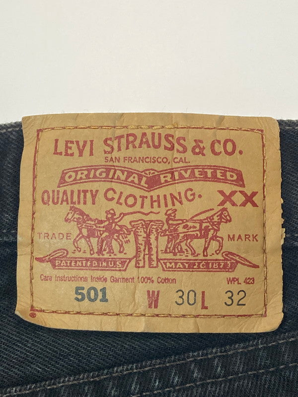 【中古品】【レディース】 Levi's リーバイス 501 DENIM PANTS 6501-0660 99年8月製造 190刻印 デニムパンツ レディース ジーパン ジーンズ 171-250529-em-17-min サイズ：30×32 カラー：ブラック 万代Net店