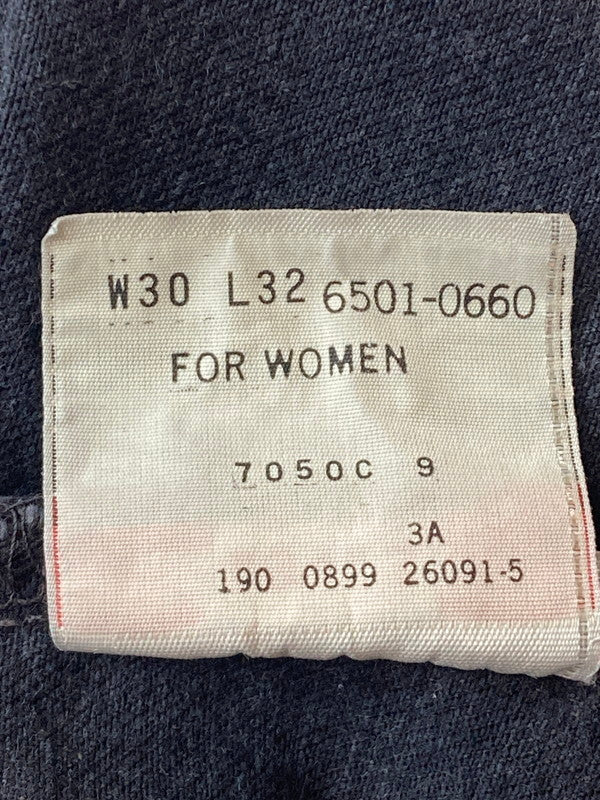 【中古品】【レディース】 Levi's リーバイス 501 DENIM PANTS 6501-0660 99年8月製造 190刻印 デニムパンツ レディース ジーパン ジーンズ 171-250529-em-17-min サイズ：30×32 カラー：ブラック 万代Net店