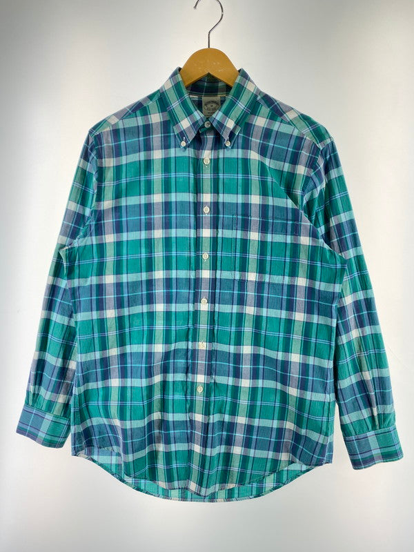 【中古品】【メンズ】 Brooks Brothers ブルックスブラザーズ REGENT CHECK SHIRT チェックシャツ ロングスリーブ 146-250726-AS-1-min サイズ：N カラー：グリーン系 万代Net店