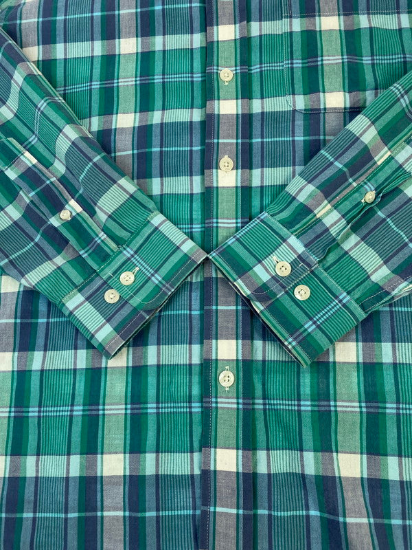 【中古品】【メンズ】 Brooks Brothers ブルックスブラザーズ REGENT CHECK SHIRT チェックシャツ ロングスリーブ 146-250726-AS-1-min サイズ：N カラー：グリーン系 万代Net店