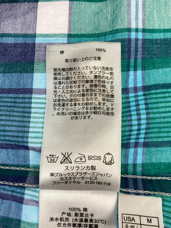【中古品】【メンズ】 Brooks Brothers ブルックスブラザーズ REGENT CHECK SHIRT チェックシャツ ロングスリーブ 146-250726-AS-1-min サイズ：N カラー：グリーン系 万代Net店