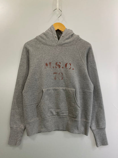 【中古品】【メンズ/レディース】 JOE McCOY ジョーマッコイ STENCIL HOODIE BALL PARK パーカー ステンシル フーディ スウェット トップス 145-250520-em-01-min サイズ：S カラー：グレー 万代Net店