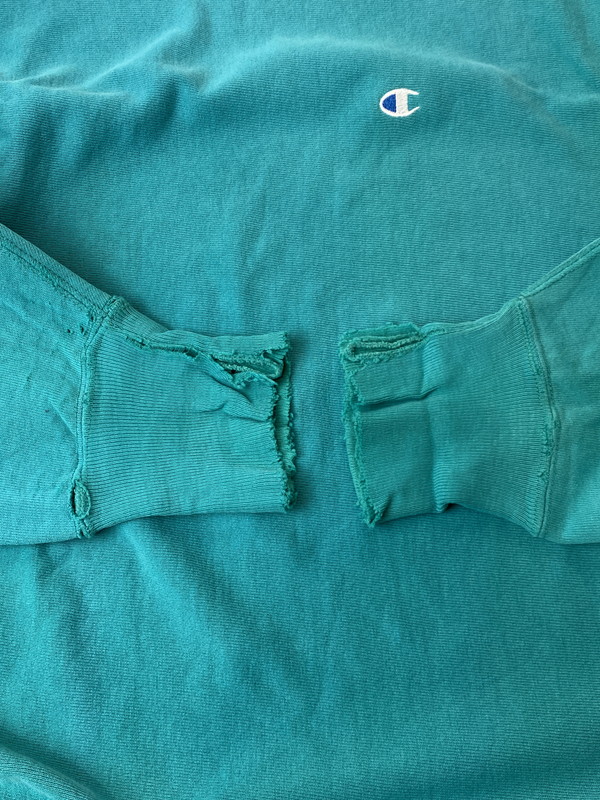 【現状渡し品】【メンズ】 Champion チャンピオン 90S REVERSEWEAVE SWEATSHIRT TURQUOISE スウェットシャツ 146-250525-ks-10-min サイズ：XXL 万代Net店