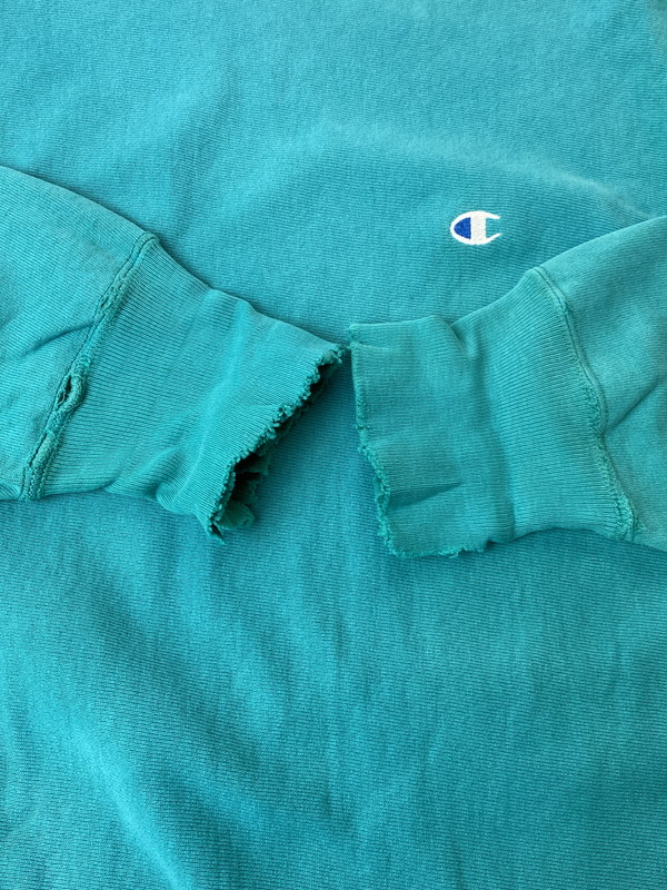 【現状渡し品】【メンズ】 Champion チャンピオン 90S REVERSEWEAVE SWEATSHIRT TURQUOISE スウェットシャツ 146-250525-ks-10-min サイズ：XXL 万代Net店