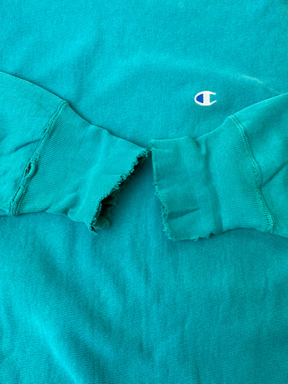 【現状渡し品】【メンズ】 Champion チャンピオン 90S REVERSEWEAVE SWEATSHIRT TURQUOISE スウェットシャツ 146-250525-ks-10-min サイズ：XXL 万代Net店