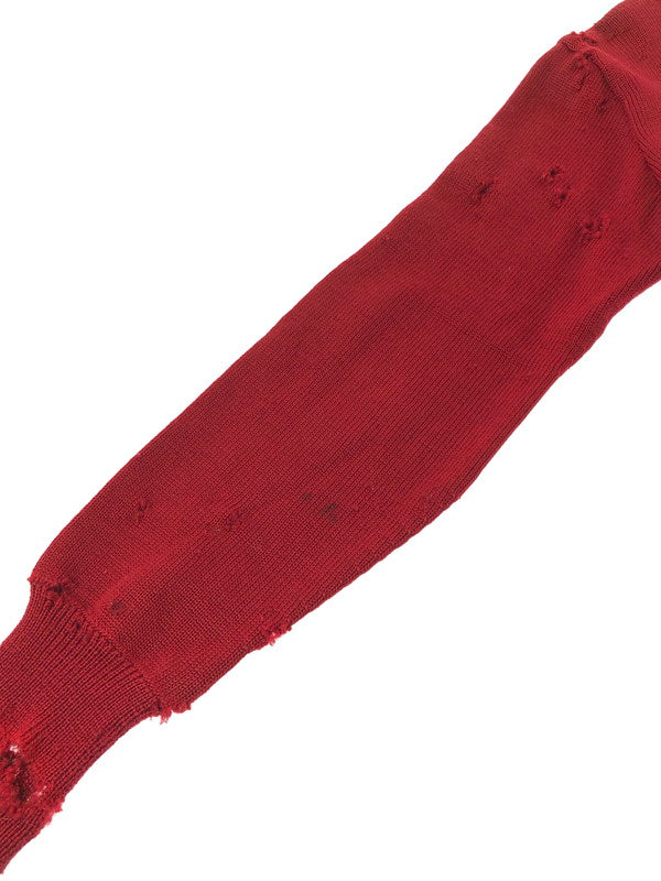 【中古品】【メンズ】 USED ユーズド DAMAGE CARDIGAN ダメージ カーディガン トップス 146-260913-rt-19-tagh サイズ：不明 下記参照 カラー：レッド 万代Net店