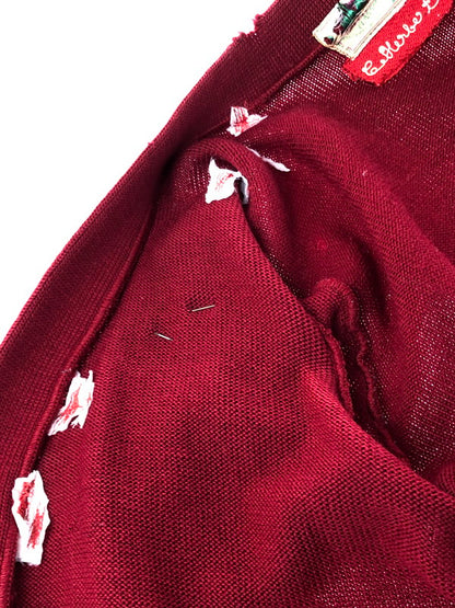 【中古品】【メンズ】 USED ユーズド DAMAGE CARDIGAN ダメージ カーディガン トップス 146-260913-rt-19-tagh サイズ：不明 下記参照 カラー：レッド 万代Net店