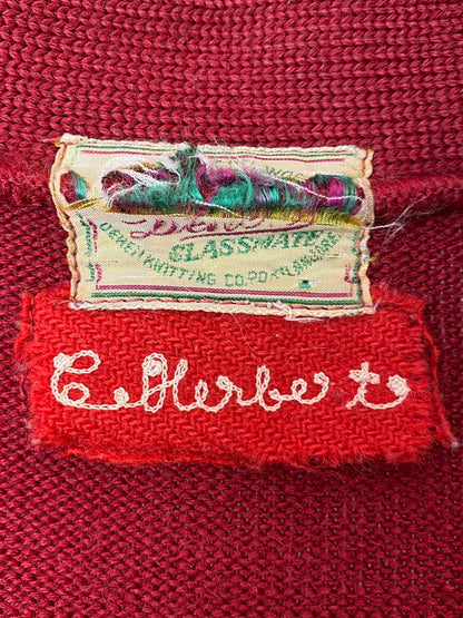 【中古品】【メンズ】 USED ユーズド DAMAGE CARDIGAN ダメージ カーディガン トップス 146-250707-jt-27-min カラー：レッド 万代Net店