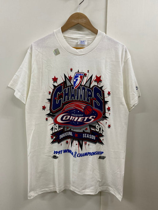 【中古品】【メンズ】 Champion チャンピオン 1997 HOUSTONCOMETS TEE Tシャツ トップス 146-250525-ks-45-min サイズ：M カラー：ホワイト 万代Net店