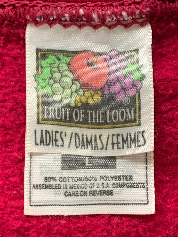 【中古品】【メンズ】 FRUIT OF THE LOOM フルーツオブルーム 90S BLANK SWEATSHIRT スウェット トレーナー 146-250527-AS-41-min サイズ：L カラー：ピンク系 万代Net店