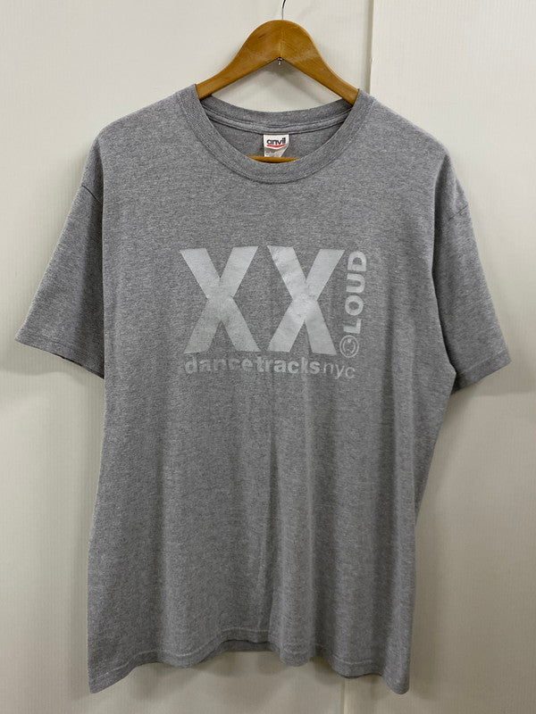 【中古品】【メンズ】 DANCETRACKS NYS 90S RECORD SHOP PROMO TEE Tシャツ トップストップス 146-250525-ks-43-min サイズ：L カラー：グレー 万代Net店