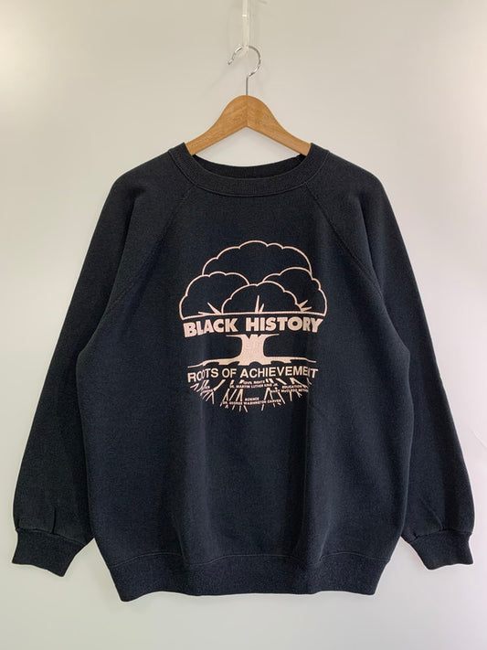 【中古品】【メンズ】 HANES ヘインズ 90'S BLACK HISTORY SWEATSHIRT スウェット トレーナー 146-250526-AS-19-min サイズ：XL カラー：ブラック 万代Net店