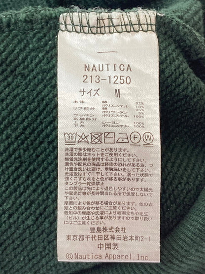 【中古品】【メンズ】 NAUTICA ノーティカ 213-1250 20AW ARCH LOGO SWEAT HOODIE プルオーバーパーカー 147-250615-AS-18-min サイズ：M カラー：グリーン 万代Net店