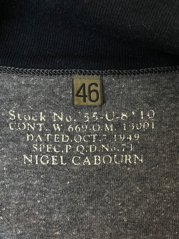 【中古品】【メンズ】 Nigel Cabourn ナイジェルケーボン HALF ZIP COTTON LS TEE ハーフ ジップ コットン 長袖 Tシャツ メンズ トップス 144-250704-em-15-min サイズ：46 カラー：グレー 万代Net店