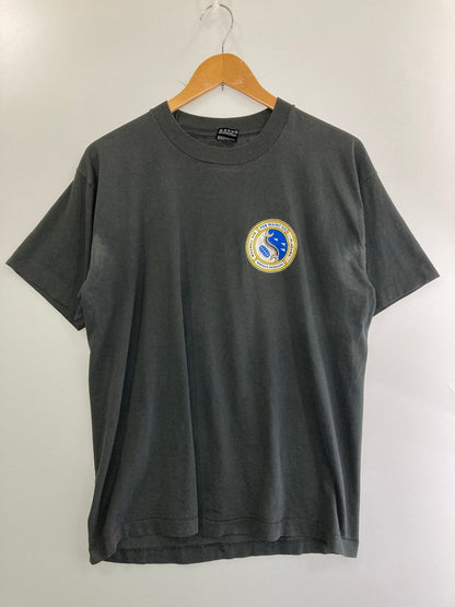 【現状渡し品】【メンズ】 FRUIT OF THE LOOM フルーツオブザルーム PRINT SS TEE 90S 黒タグ USA製 アメリカ製 プリント 半袖 Tシャツ メンズ トップス 90年代 146-250529-em-23-min サイズ：L カラー：ブラック 万代Net店