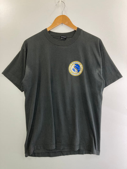 【現状渡し品】【メンズ】 FRUIT OF THE LOOM フルーツオブザルーム PRINT SS TEE 90S 黒タグ USA製 アメリカ製 プリント 半袖 Tシャツ メンズ トップス 90年代 146-250529-em-23-min サイズ：L カラー：ブラック 万代Net店