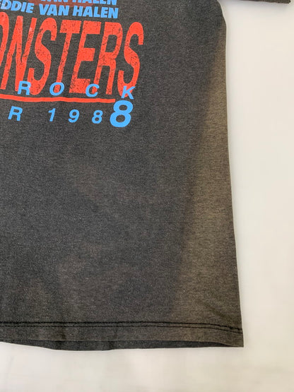 【現状渡し品】【メンズ】 HANDTEX ハンドテックス VAN HALEN 1988 MONSTERS OF ROCK PRINT TEE ショートスリーブ 146-250527-AS-21-min カラー：グレー 万代Net店