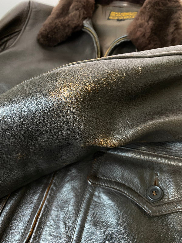 【現状渡し品】【メンズ】 Buzz Rickson's バズリクソンズ N383S-80327 G-1 FLIGHT JACKET フライトジャケット アウター 145-250528-AS-66-min サイズ：36 カラー：ブラウン 万代Net店