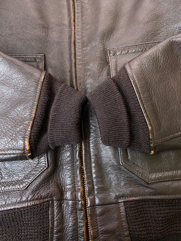 【現状渡し品】【メンズ】 Buzz Rickson's バズリクソンズ N383S-80327 G-1 FLIGHT JACKET フライトジャケット アウター 145-250528-AS-66-min サイズ：36 カラー：ブラウン 万代Net店