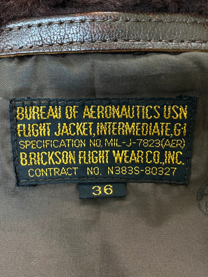 【現状渡し品】【メンズ】 Buzz Rickson's バズリクソンズ N383S-80327 G-1 FLIGHT JACKET フライトジャケット アウター 145-250528-AS-66-min サイズ：36 カラー：ブラウン 万代Net店