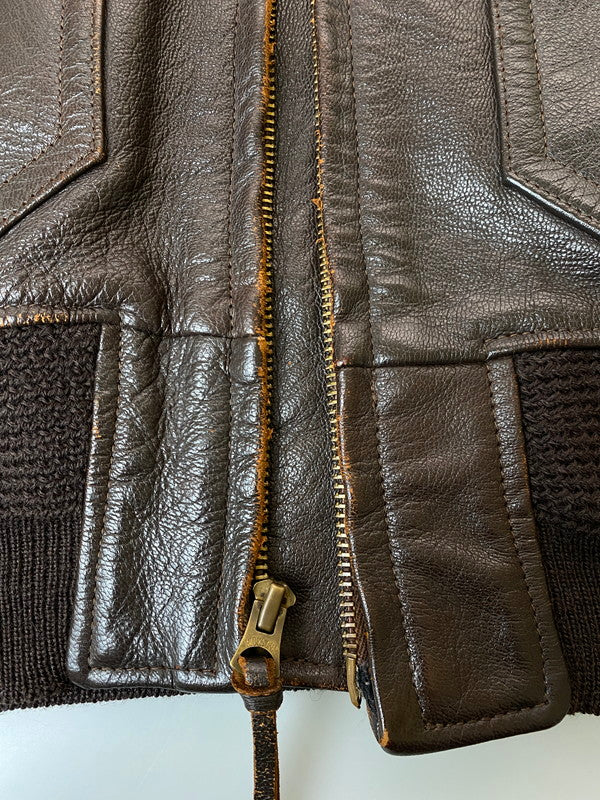 【現状渡し品】【メンズ】 Buzz Rickson's バズリクソンズ N383S-80327 G-1 FLIGHT JACKET フライトジャケット アウター 145-250528-AS-66-min サイズ：36 カラー：ブラウン 万代Net店