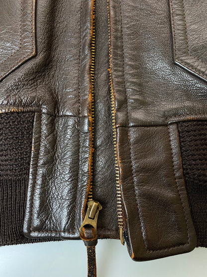 【現状渡し品】【メンズ】 Buzz Rickson's バズリクソンズ N383S-80327 G-1 FLIGHT JACKET フライトジャケット アウター 145-250528-AS-66-min サイズ：36 カラー：ブラウン 万代Net店