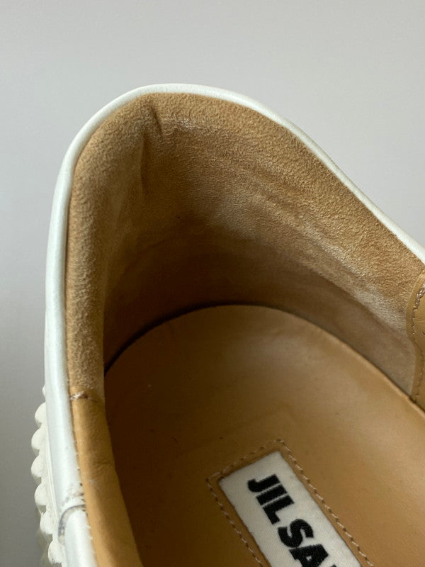 【中古品】【メンズ】 JIL SANDER ジルサンダー LOW TOP SNEAKERS J32WS0018 P4833 ロートップ スニーカー メンズ 靴 シューズ 164-250601-em-08-min サイズ：39 カラー：ホワイト 万代Net店