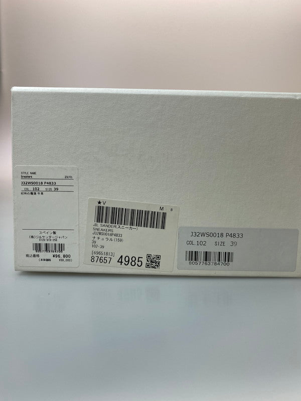 【中古品】【メンズ】 JIL SANDER ジルサンダー LOW TOP SNEAKERS J32WS0018 P4833 ロートップ スニーカー メンズ 靴 シューズ 164-250601-em-08-min サイズ：39 カラー：ホワイト 万代Net店