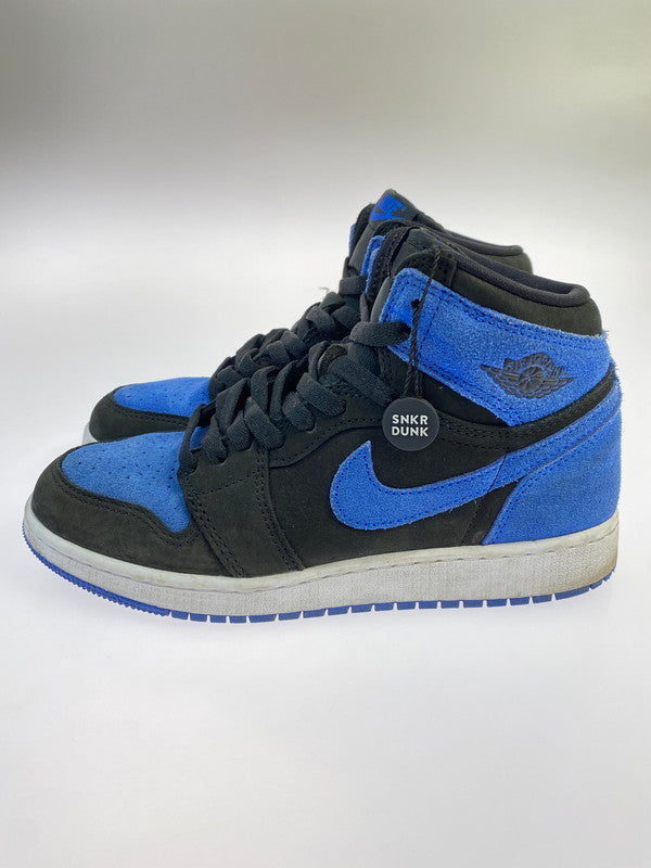 【現状渡し品】【レディース】 NIKE ナイキ FD1437-042 GS AIR JORDAN 1 RETRO HIGH OG ROYAL REIMAGINED 靴 シューズ スニーカー 166-250528-AS-25-min サイズ：23.5cm カラー：BLACK/ROYAL BLUE-WHITE 万代Net店